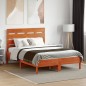 vidaXL Cabecero de cama madera maciza de pino marrón cera 135 cm vidaXL Cabecero de cama madera maciza de pino marrón cera 135 cm