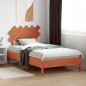 vidaXL Cabecero de cama madera maciza de pino marrón cera 100 cm