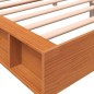 vidaXL Estructura de cama madera maciza pino marrón cera 120x200 cm vidaXL Estructura de cama madera maciza pino marrón cera 120x200 cm