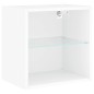 vidaXL Mueble de pared de TV con luces LED 6 piezas blanco