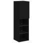 vidaXL Mueble de pared de TV con luces LED 8 piezas negro