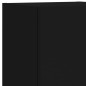 vidaXL Mueble de pared de TV con luces LED 8 piezas negro