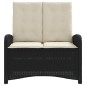 vidaXL Sillón reclinable de jardín con cojines ratán sintético negro vidaXL Sillón reclinable de jardín con cojines ratán sintético negro