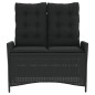 vidaXL Sillón reclinable de jardín con cojines ratán sintético negro vidaXL Sillón reclinable de jardín con cojines ratán sintético negro