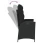 vidaXL Sillón reclinable de jardín con cojines ratán sintético negro vidaXL Sillón reclinable de jardín con cojines ratán sintético negro