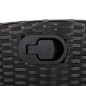 vidaXL Sillón reclinable de jardín con cojines ratán sintético negro vidaXL Sillón reclinable de jardín con cojines ratán sintético negro