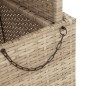 vidaXL Mesa de jardín madera de acacia y ratán PE beige 110x110x71 cm vidaXL Mesa de jardín madera de acacia y ratán PE beige 110x110x71 cm