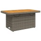 vidaXL Mesa de jardín ratán sintético y madera acacia gris 90x55x71 cm vidaXL Mesa de jardín ratán sintético y madera acacia gris 90x55x71 cm