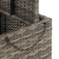 vidaXL Mesa de jardín ratán sintético y madera acacia gris 90x55x71 cm vidaXL Mesa de jardín ratán sintético y madera acacia gris 90x55x71 cm