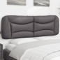 vidaXL Cabecero de cama acolchado cuero sintético gris 160 cm