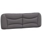 vidaXL Cabecero de cama acolchado cuero sintético gris 160 cm