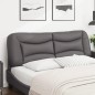 vidaXL Cabecero de cama acolchado cuero sintético gris 160 cm