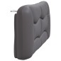 vidaXL Cabecero de cama acolchado cuero sintético gris 160 cm