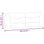 vidaXL Cabecero de cama acolchado cuero sintético gris 160 cm
