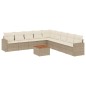 vidaXL Juego de sofás jardín con cojines beige 10 pzas ratán sintético vidaXL Juego de sofás jardín con cojines beige 10 pzas ratán sintético