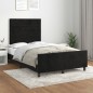 vidaXL Estructura de cama con cabecero de terciopelo negro 120x200 cm vidaXL Estructura de cama con cabecero de terciopelo negro 120x200 cm