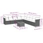 vidaXL Set de sofás de jardín 10 pzas con cojines ratán sintético gris vidaXL Set de sofás de jardín 10 pzas con cojines ratán sintético gris