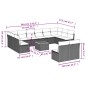 vidaXL Set sofás de jardín con cojines 13 piezas ratán sintético gris vidaXL Set sofás de jardín con cojines 13 piezas ratán sintético gris