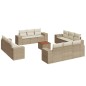 vidaXL Set sofás de jardín con cojines 13 pzas ratán sintético beige vidaXL Set sofás de jardín con cojines 13 pzas ratán sintético beige
