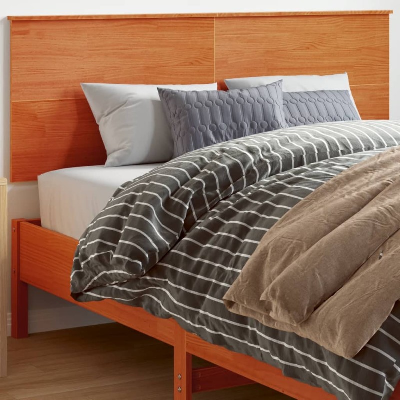 vidaXL Cabecero de cama madera maciza de pino marrón cera 160 cm vidaXL Cabecero de cama madera maciza de pino marrón cera 160 cm