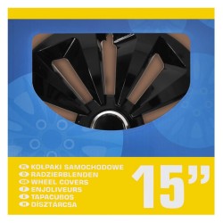 ProPlus Tapacubos 15" Fox negro 4 unidades