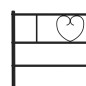 vidaXL Estructura de cama cabecero y pie de cama metal negro 183x213cm