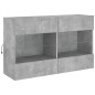 vidaXL Muebles de TV de pared con luces LED 6 piezas gris hormigón vidaXL Muebles de TV de pared con luces LED 6 piezas gris hormigón