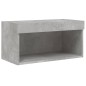 vidaXL Muebles de TV de pared con luces LED 6 piezas gris hormigón vidaXL Muebles de TV de pared con luces LED 6 piezas gris hormigón