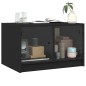 vidaXL Mesa de centro con puertas de vidrio negra 68x50x42 cm vidaXL Mesa de centro con puertas de vidrio negra 68x50x42 cm