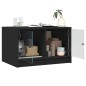 vidaXL Mesa de centro con puertas de vidrio negra 68x50x42 cm vidaXL Mesa de centro con puertas de vidrio negra 68x50x42 cm