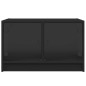 vidaXL Mesa de centro con puertas de vidrio negra 68x50x42 cm vidaXL Mesa de centro con puertas de vidrio negra 68x50x42 cm