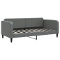 vidaXL Sofá cama nido con colchón tela gris oscuro 90x190 cm