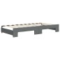 vidaXL Sofá cama nido con colchón tela gris oscuro 90x190 cm