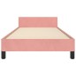 vidaXL Estructura de cama con cabecero de terciopelo rosa 80x200 cm vidaXL Estructura de cama con cabecero de terciopelo rosa 80x200 cm