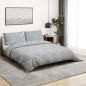 vidaXL Juego de funda nórdica algodón gris 240x220 cm vidaXL Juego de funda nórdica algodón gris 240x220 cm