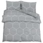 vidaXL Juego de funda nórdica algodón gris 240x220 cm vidaXL Juego de funda nórdica algodón gris 240x220 cm