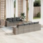 vidaXL Set de sofás de jardín 8 pzas y cojines ratán sintético gris vidaXL Set de sofás de jardín 8 pzas y cojines ratán sintético gris