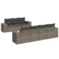vidaXL Set de sofás de jardín 8 pzas y cojines ratán sintético gris vidaXL Set de sofás de jardín 8 pzas y cojines ratán sintético gris
