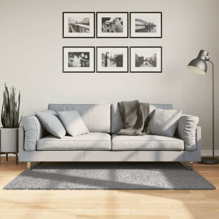 vidaXL Alfombra peluda de pelo largo moderna PAMPLONA gris 80x150 cm