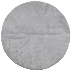 vidaXL Alfombra de pelo corto look escandinavo IZA gris Ø 120 cm