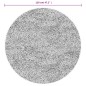 vidaXL Alfombra de pelo corto look escandinavo IZA gris Ø 120 cm