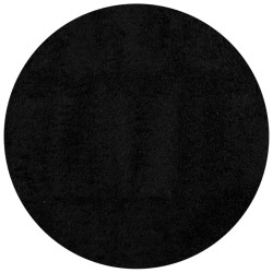 vidaXL Alfombra peluda de pelo largo moderna PAMPLONA negra Ø 280 cm