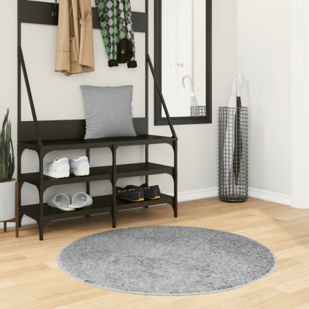 vidaXL Alfombra peluda de pelo largo moderna PAMPLONA beige Ø 100 cm