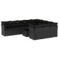 vidaXL Set de sofás de jardín 11 pzas y cojines ratán sintético negro vidaXL Set de sofás de jardín 11 pzas y cojines ratán sintético negro