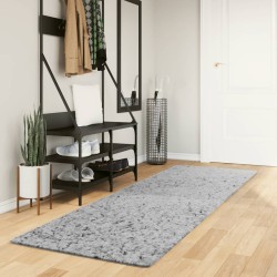 vidaXL Alfombra peluda de pelo largo moderna PAMPLONA gris 80x250 cm