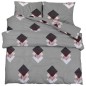 vidaXL Juego de funda nórdica algodón gris 200x200 cm vidaXL Juego de funda nórdica algodón gris 200x200 cm