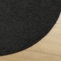 vidaXL Alfombra peluda de pelo largo moderna PAMPLONA negra Ø 80 cm