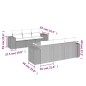 vidaXL Set de sofás de jardín 7 piezas con cojines ratán PE gris vidaXL Set de sofás de jardín 7 piezas con cojines ratán PE gris
