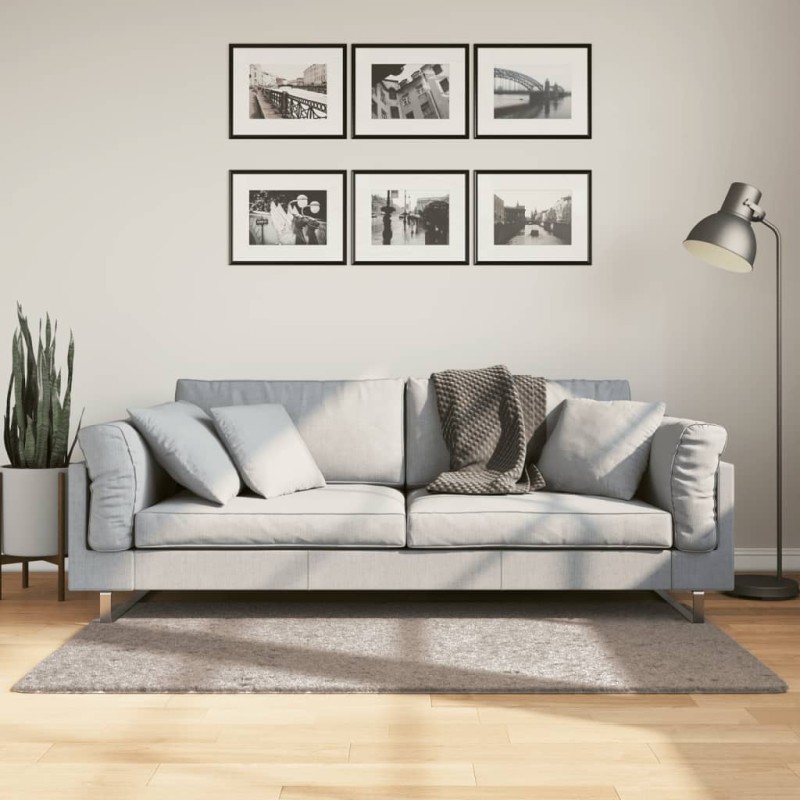 vidaXL Alfombra peluda de pelo largo moderna PAMPLONA beige 80x150 cm vidaXL Alfombra peluda de pelo largo moderna PAMPLONA beige 80x150 cm