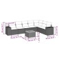 vidaXL Set de sofás de jardín 8 piezas y cojines ratán sintético negro vidaXL Set de sofás de jardín 8 piezas y cojines ratán sintético negro